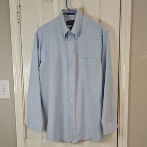 The Arrow Company Men's Wrinkle Free Oxford Light Blue Dress Shirt SIZE 16 32/33
